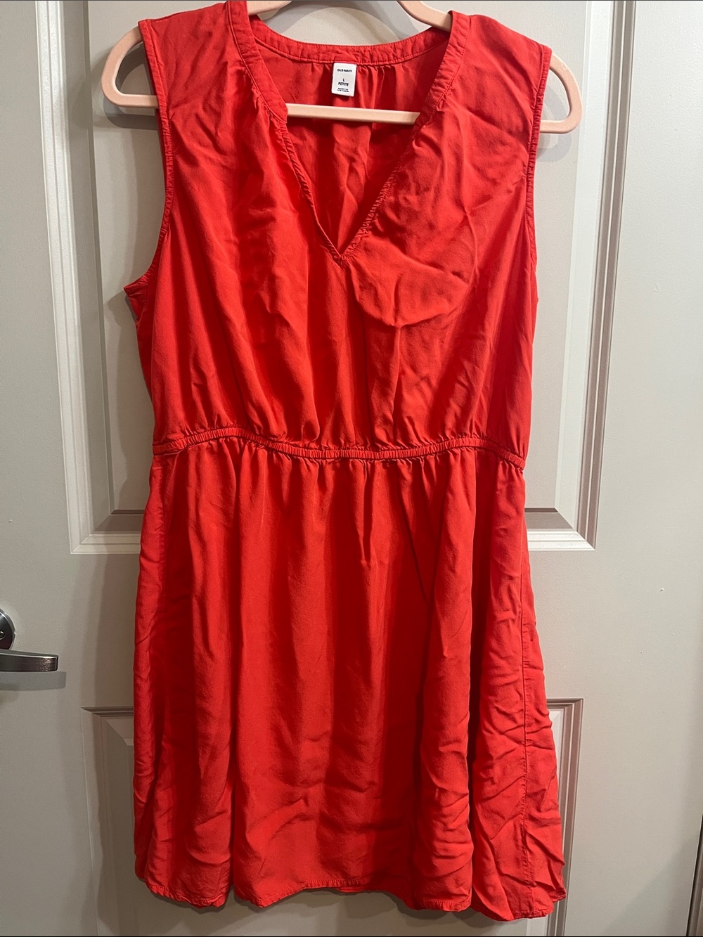 Old Navy Red Sleeveless V-Neck Mini Dress
